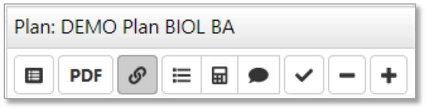 Screenshot of the icons used in the plan side