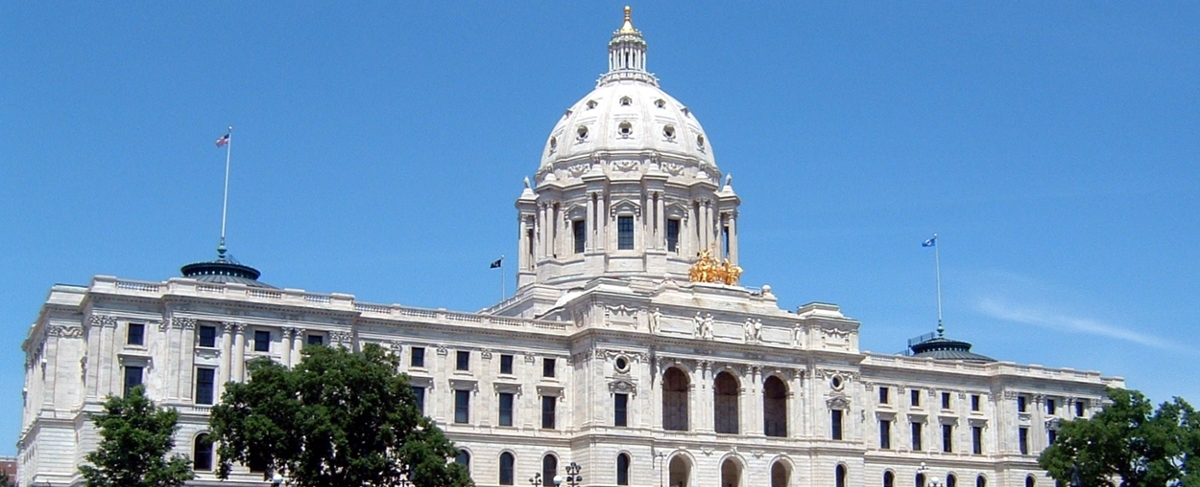 Three photo of the Minnesota Capitol
