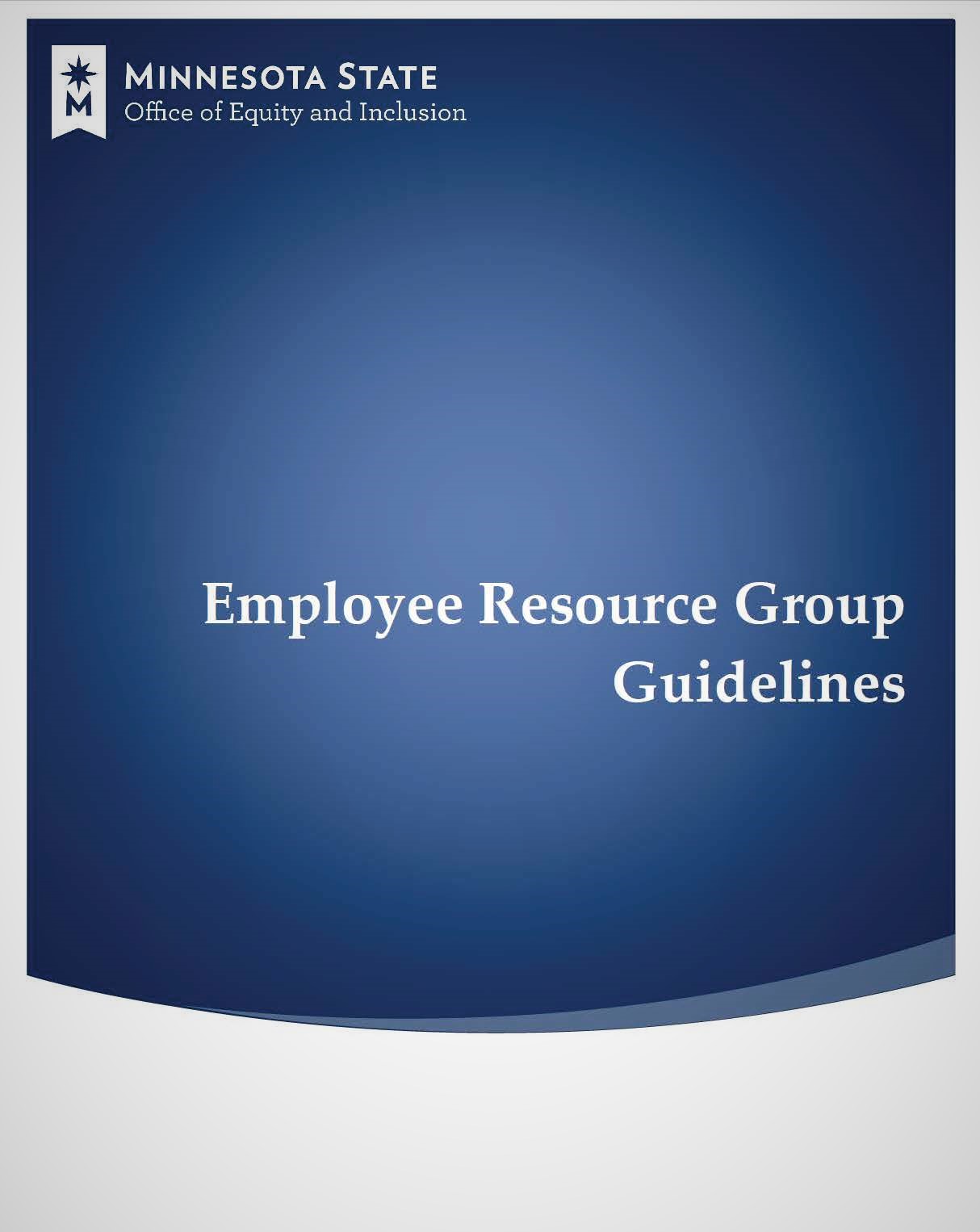 Employee Resource Group Guidelines document blue cover